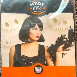 NWT Flapper or Bob Black Spy Hair Wig Halloween